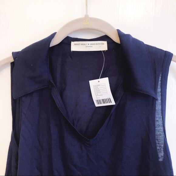 Urban Outfitters Navy Collar Tank Top - Picture 7 of 11